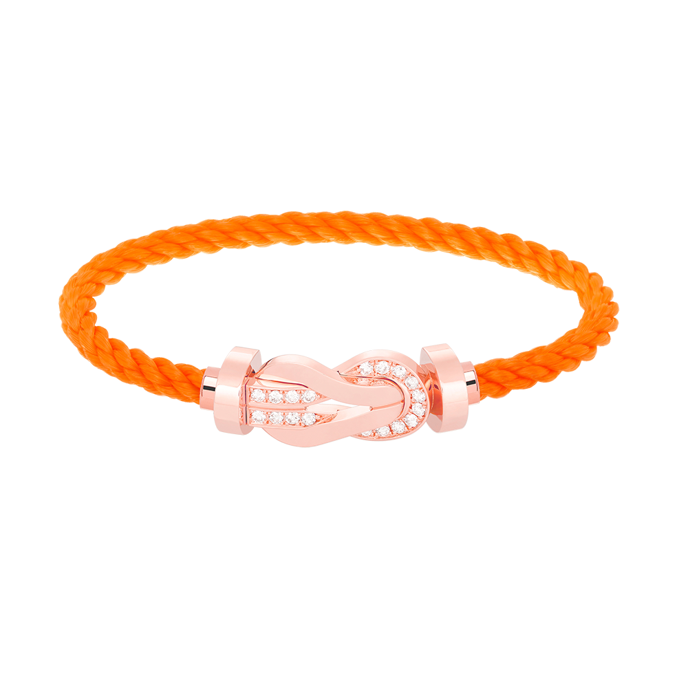 [baslovejewels]CHANCE LARGE 8 FIGURE BUCKLE HALF DIAMOND BRACELET ROSE GOLD