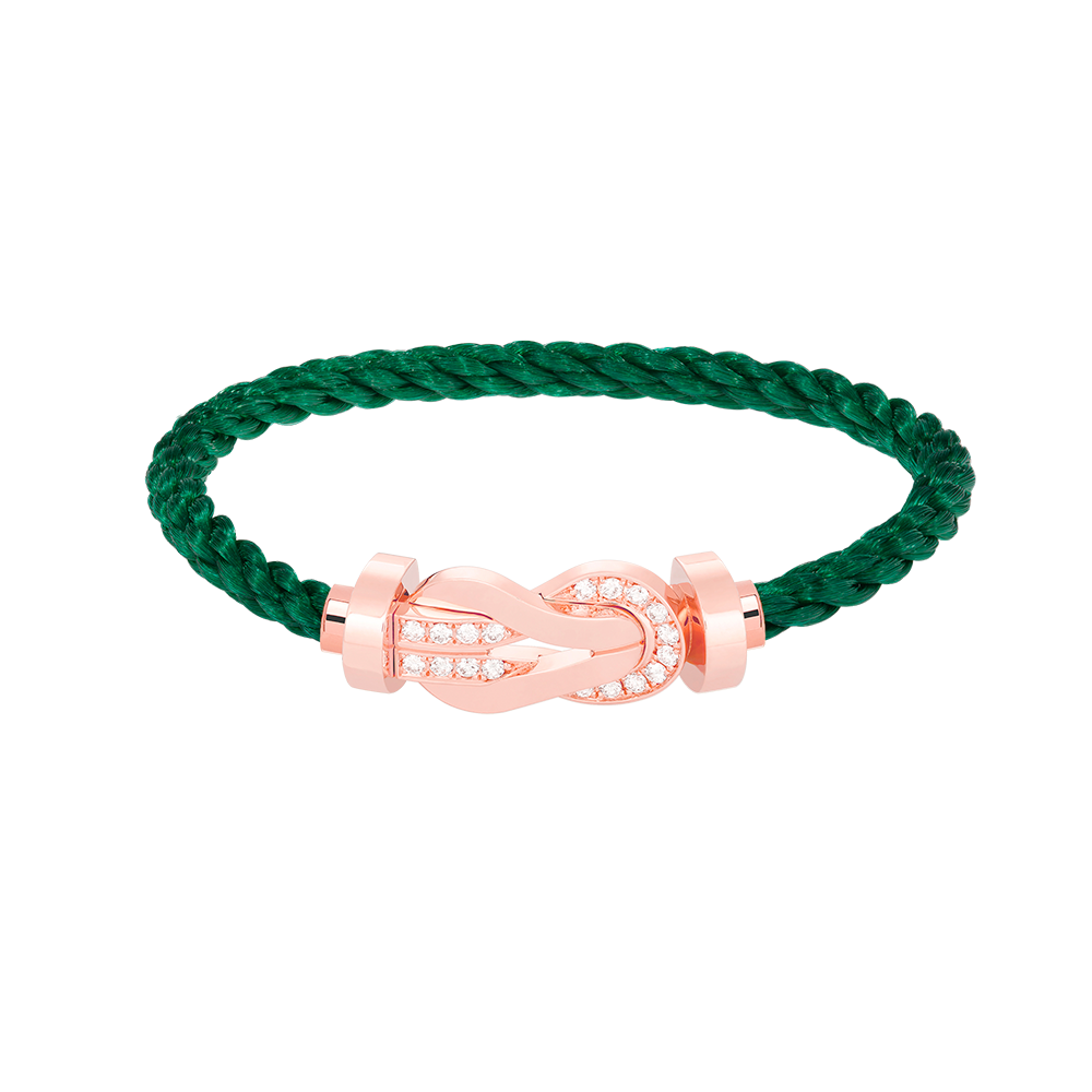 [baslovejewels]CHANCE LARGE 8 FIGURE BUCKLE HALF DIAMOND BRACELET ROSE GOLD