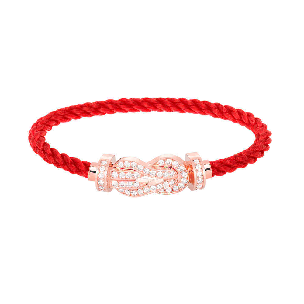 [baslovejewels]CHANCE LARGE 8 FIGURE BUCKLE FULL DIAMOND BRACELET ROSE GOLD