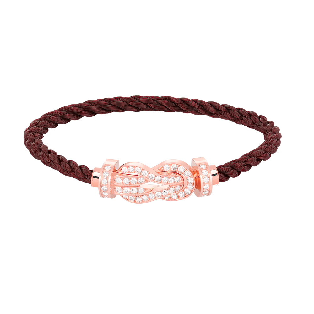 [baslovejewels]CHANCE LARGE 8 FIGURE BUCKLE FULL DIAMOND BRACELET ROSE GOLD