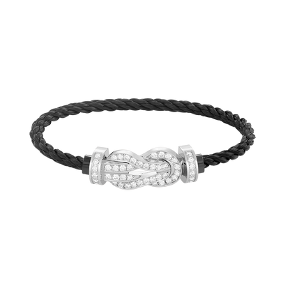 [baslovejewels]CHANCE LARGE 8 FIGURE BUCKLE FULL DIAMOND BRACELET SILVER