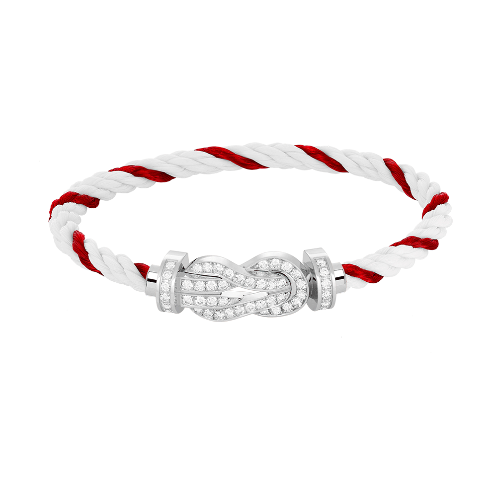[baslovejewels]CHANCE LARGE 8 FIGURE BUCKLE FULL DIAMOND BRACELET SILVER