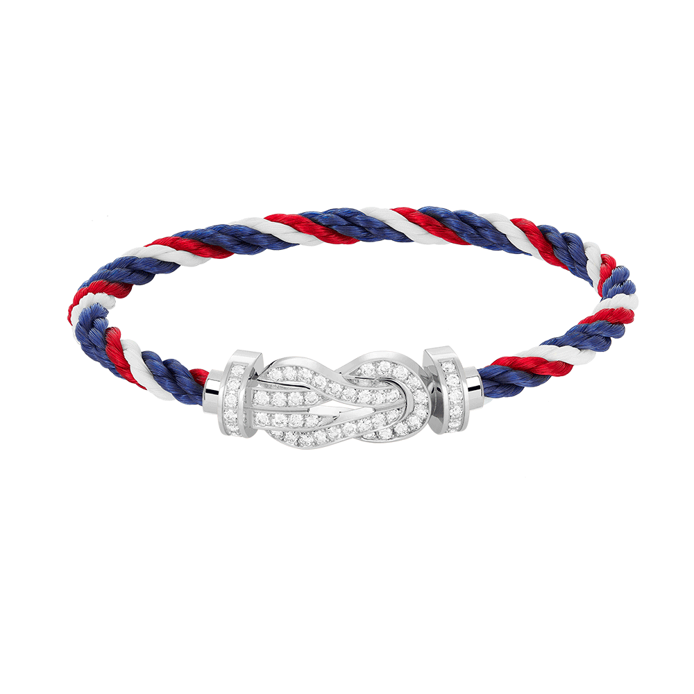 [baslovejewels]CHANCE LARGE 8 FIGURE BUCKLE FULL DIAMOND BRACELET SILVER