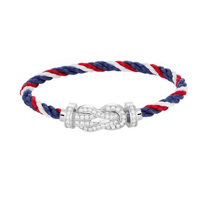[baslovejewels]CHANCE LARGE 8 FIGURE BUCKLE FULL DIAMOND BRACELET SILVER