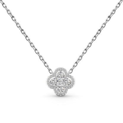 [baslovejewels]Spliced Lucky Four-Leaf Clover Versatile Necklace