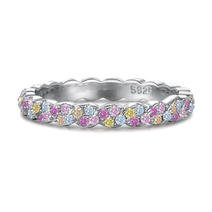 [baslovejewels]Dainty Ebullient Round Cut Daily Ring