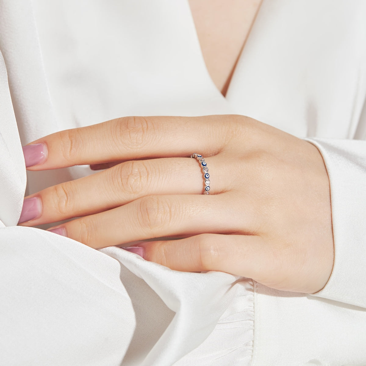 [baslovejewels]Sparkling Vibrant Round Shape Daily Ring