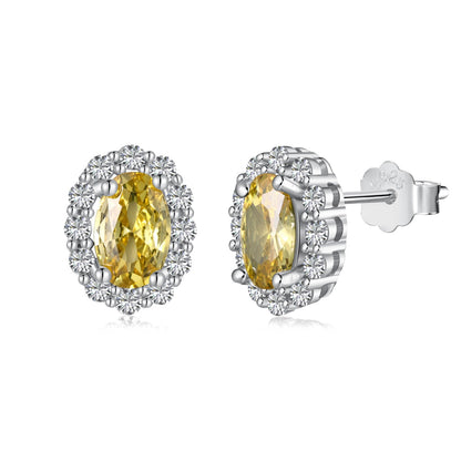 [baslovejewels]Delicate Unique Oval Cut Daily Earrings