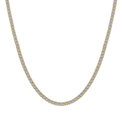 [baslovejewels]Delicate Round Shape Tennis Necklace