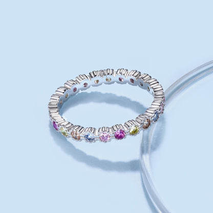[baslovejewels]Exquisite Colorful Round Cut Party Ring