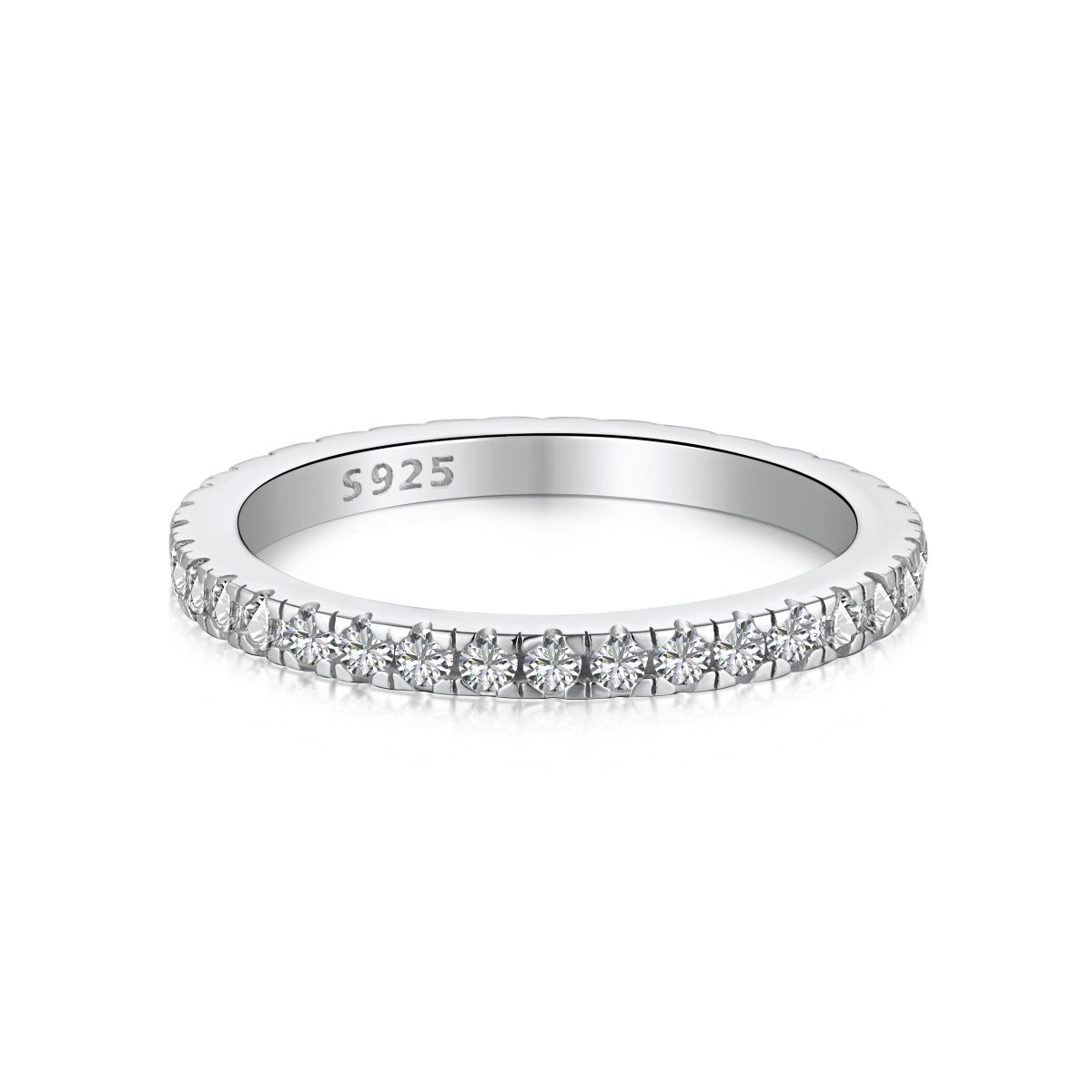 [baslovejewels]Delicate Sparkling Round Cut Daily Ring