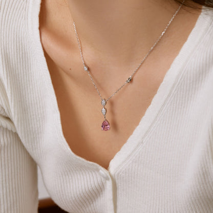 [baslovejewels]Dazzling Pear Cut Necklace