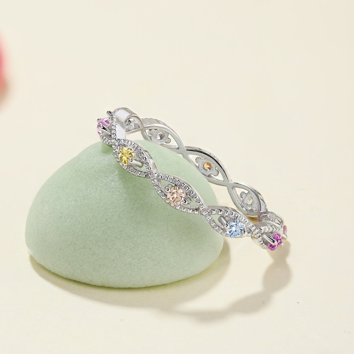 [baslovejewels]Elegant Energetic Round Cut Daily Ring