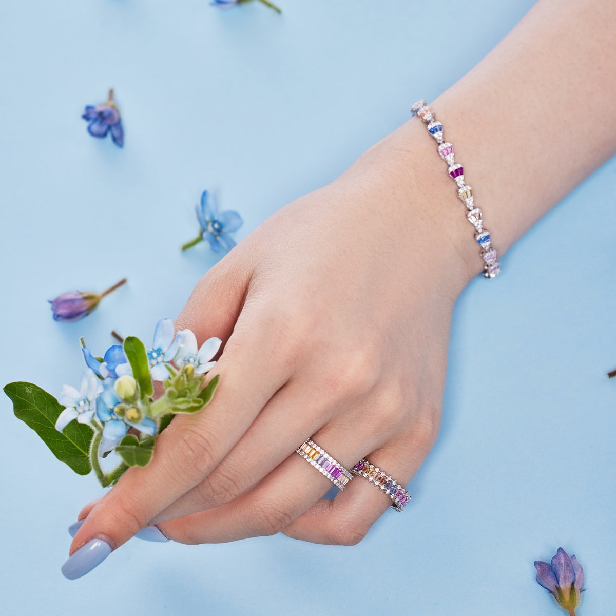 [baslovejewels]Radiant Water Drop Shape Daily Bracelet
