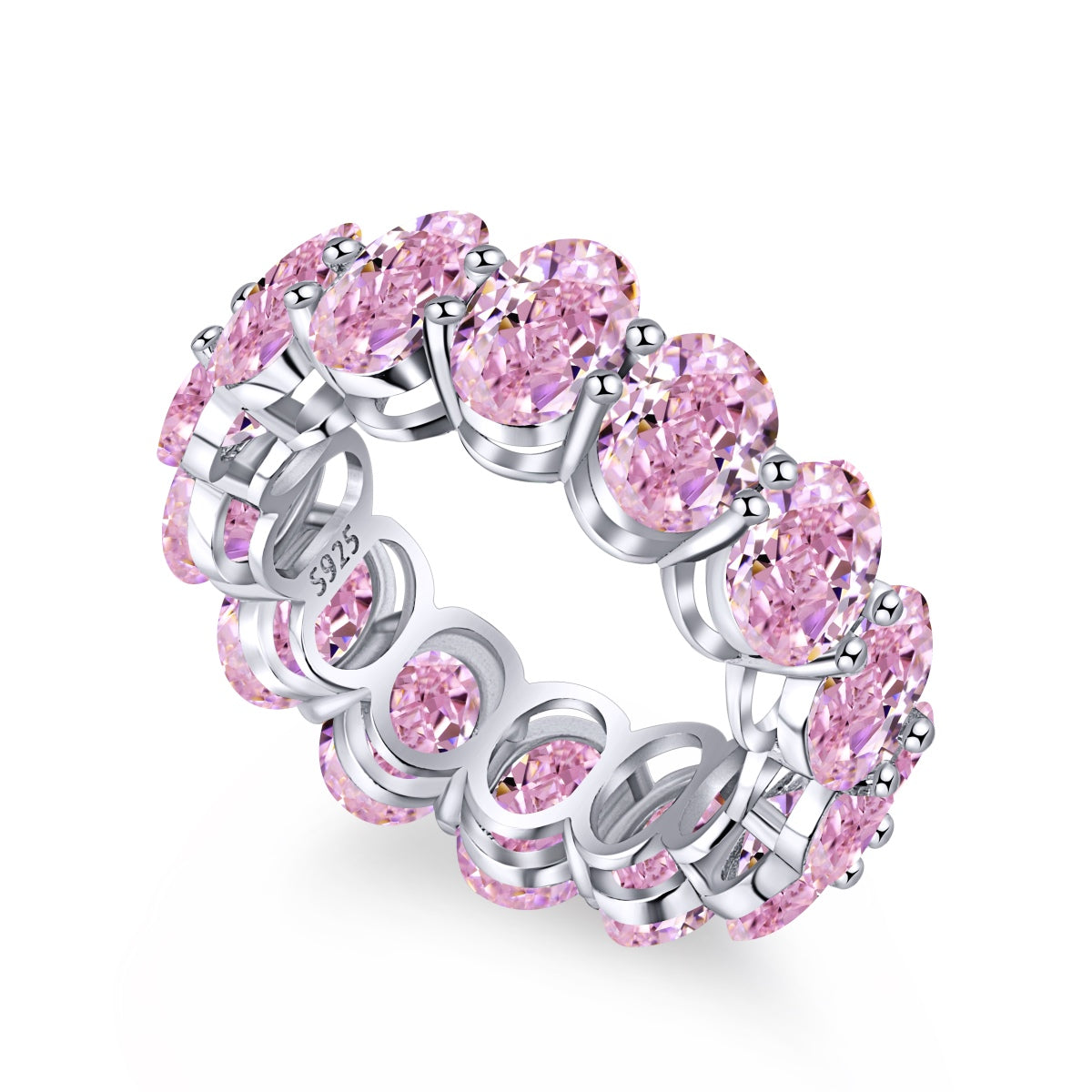 [baslovejewels]Dainty Elongated Cushion Cut Tennis Ring