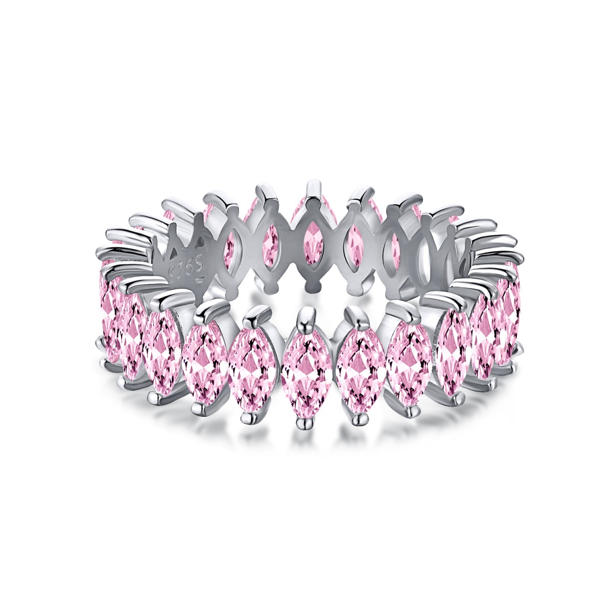 [baslovejewels]Gorgeous Marquise Cut Tennis Ring