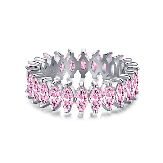 [baslovejewels]Gorgeous Marquise Cut Tennis Ring