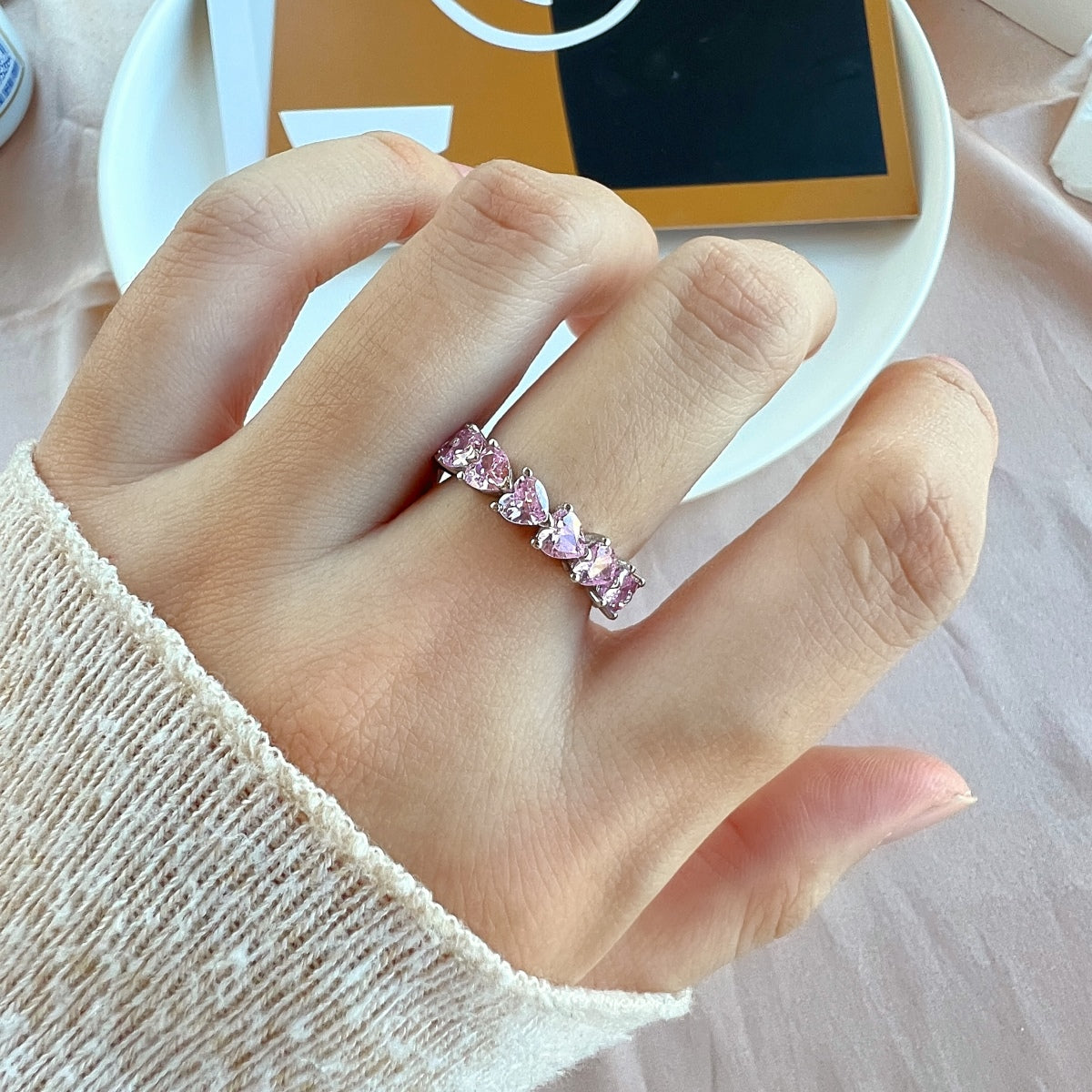 [baslovejewels]0.25 Carat Radiant Romance Heart Cut Lover Ring