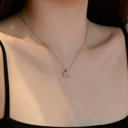 [baslovejewels]Elegant Flower Shape Pear Cut Necklace