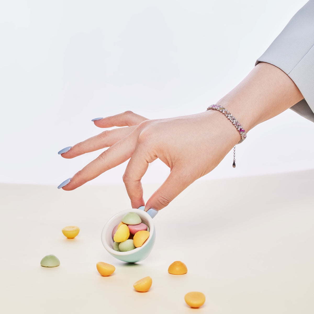 [baslovejewels]Dazzling Unique Multi Shape Daily Bracelet