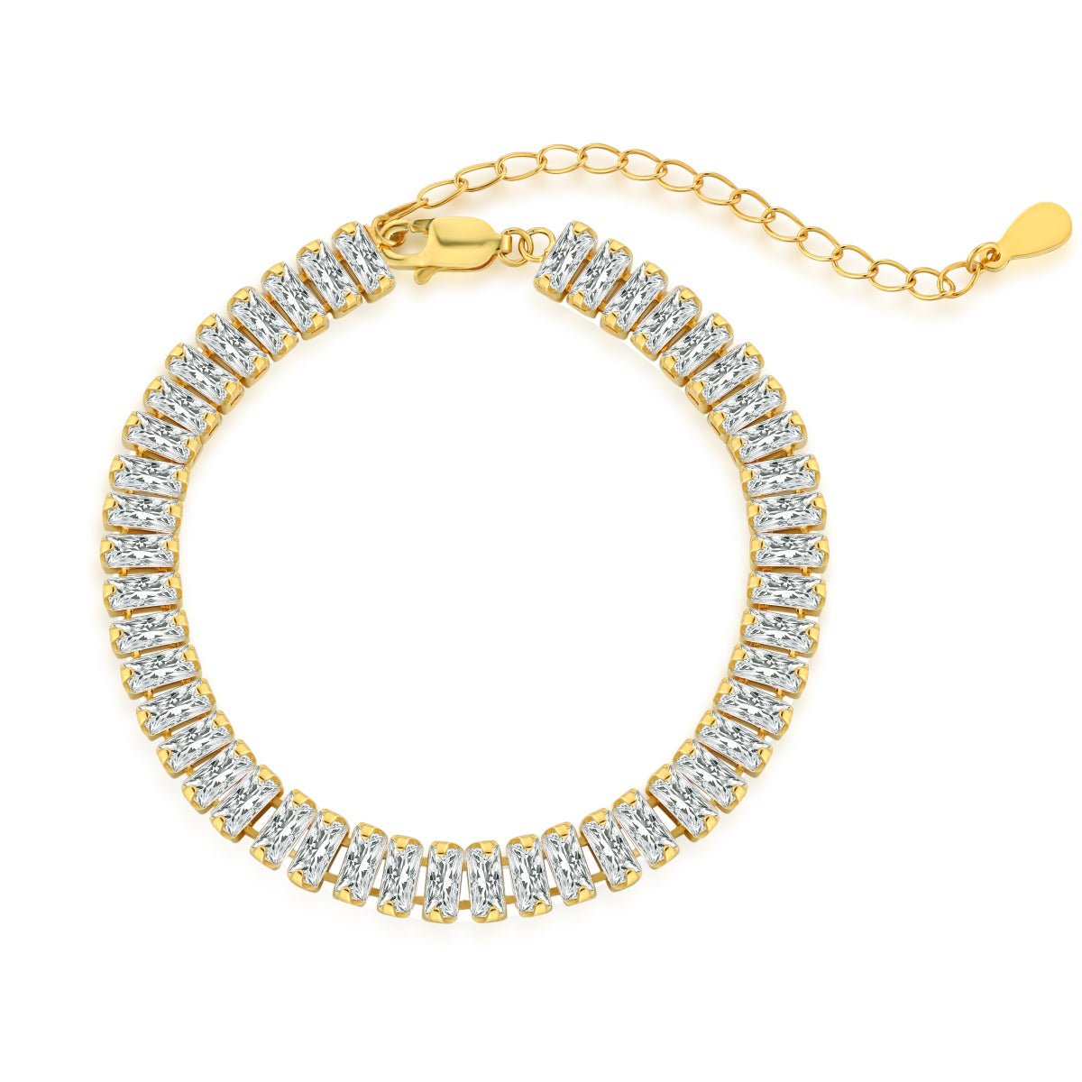 [baslovejewels]Exquisite Emerald Cut Daily Bracelet