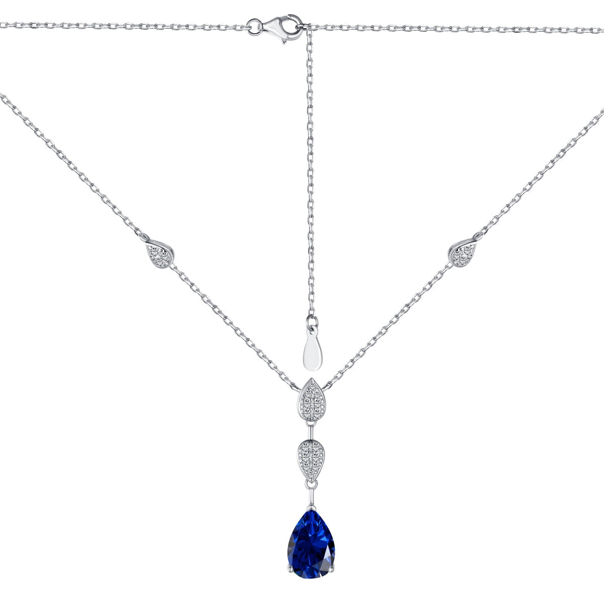 [baslovejewels]Dazzling Pear Cut Necklace