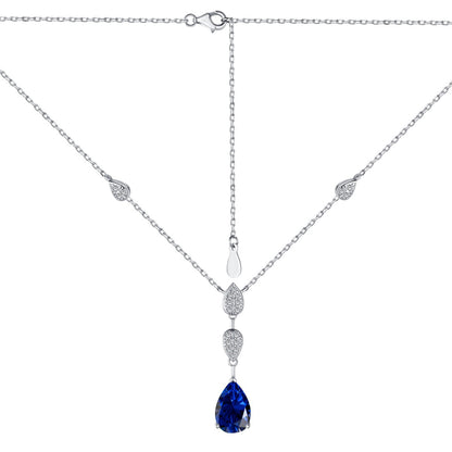 [baslovejewels]Dazzling Pear Cut Necklace
