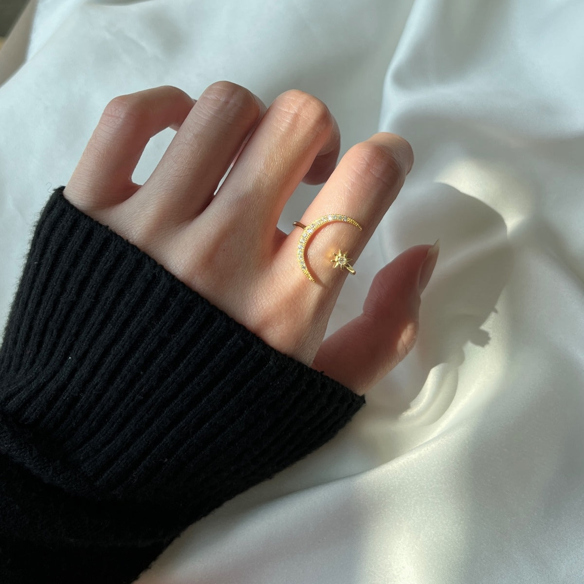 [baslovejewels]Eternity Moon & Star Ring