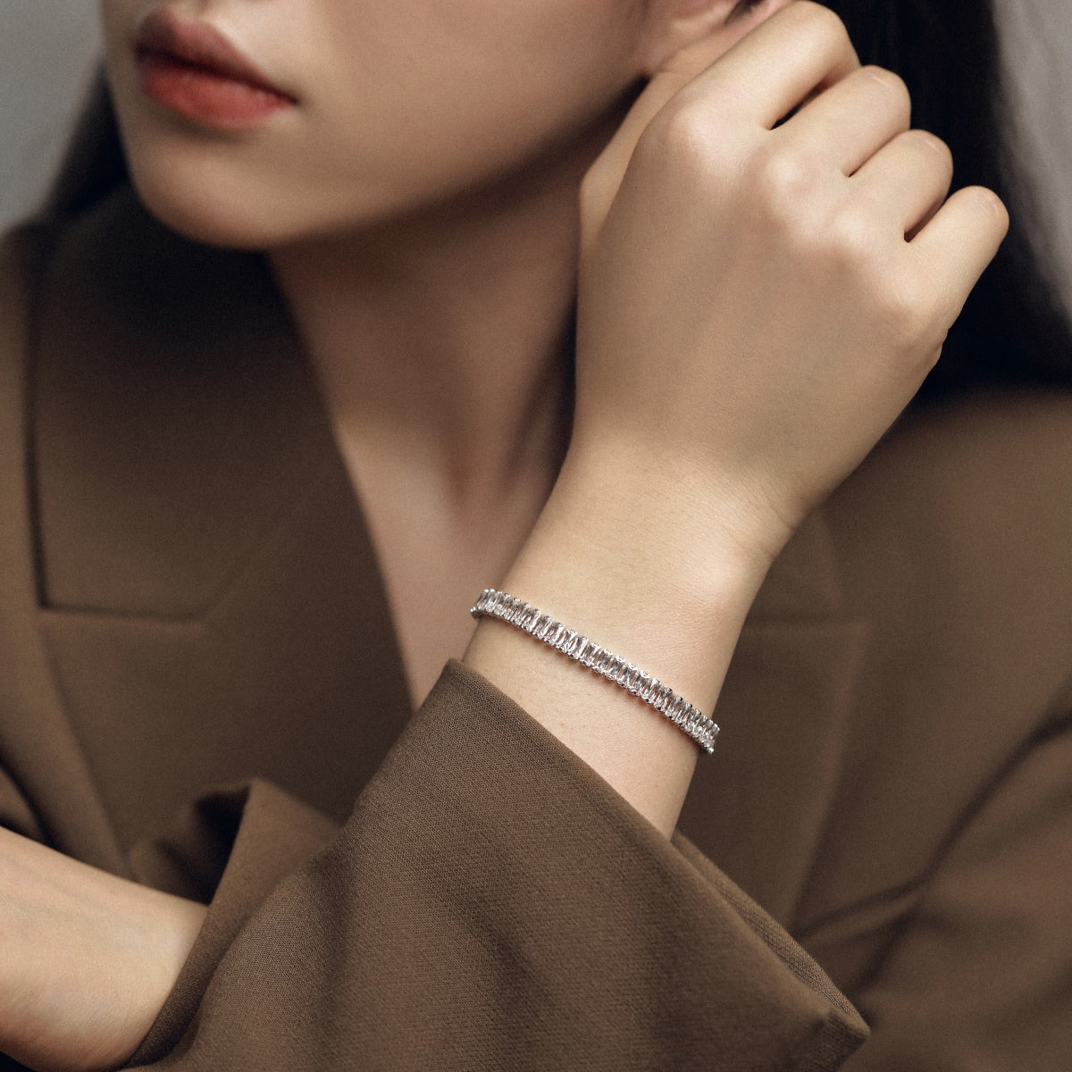 [baslovejewels]Exquisite Emerald Cut Daily Bracelet