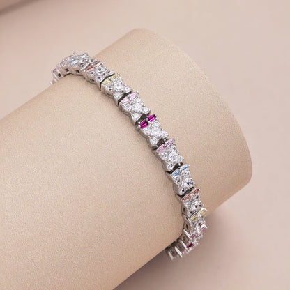 [baslovejewels]Unique Colorful Flower Shape Daily Bracelet