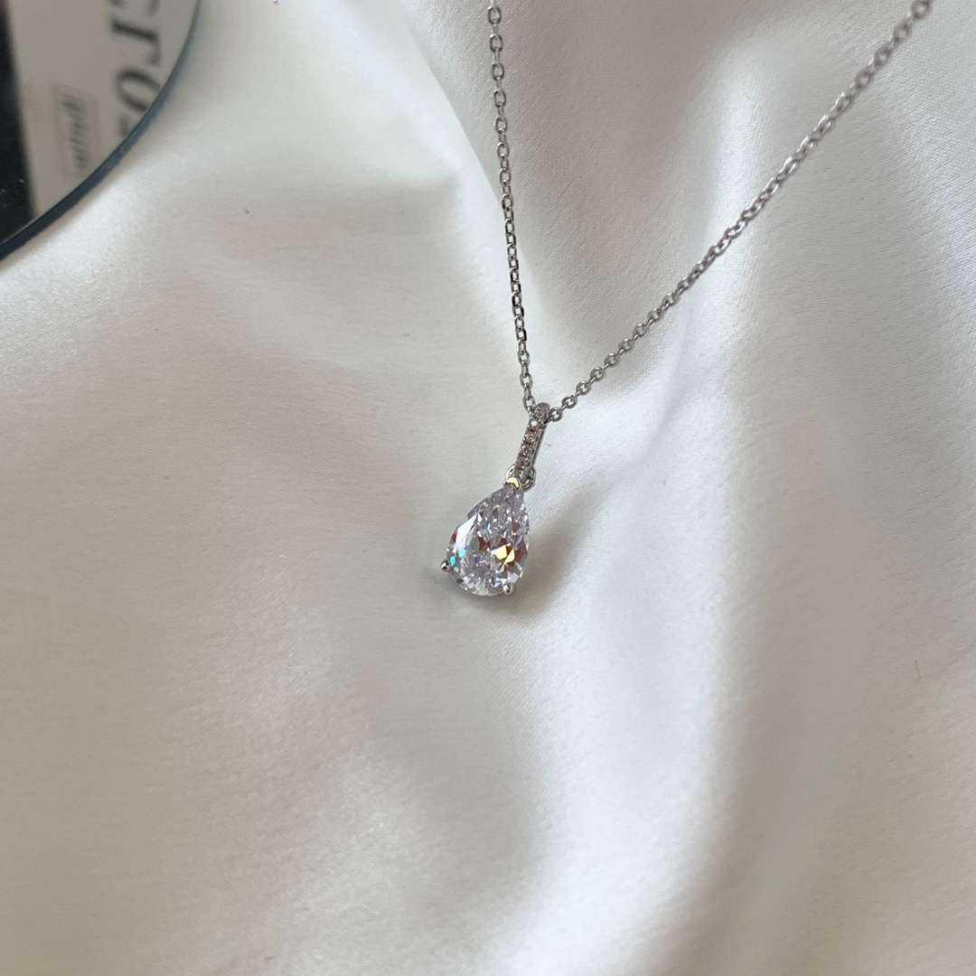 [baslovejewels]Delicate Water Drop Shape Fashion Necklace