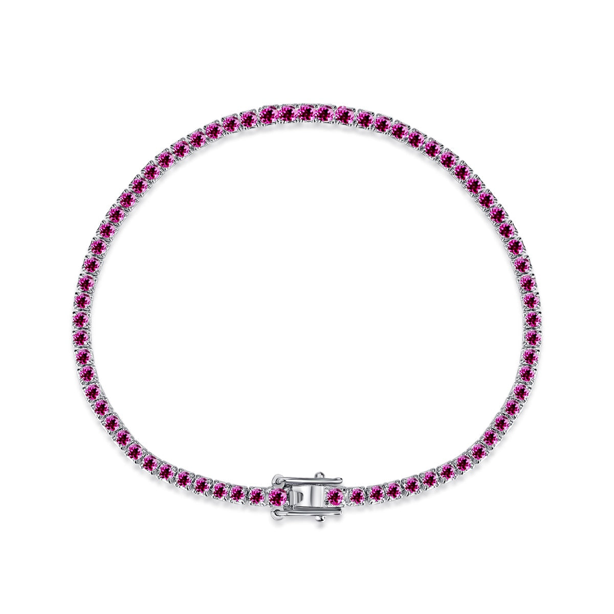 [baslovejewels]Dazzling Colorful Round Cut Daily Bracelet