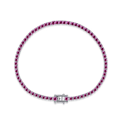 [baslovejewels]Dazzling Colorful Round Cut Daily Bracelet