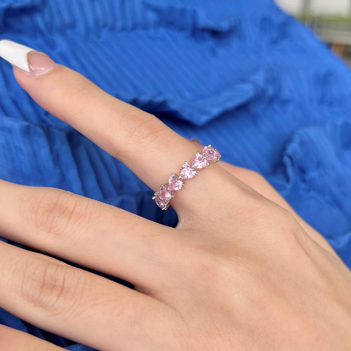 [baslovejewels]0.25 Carat Radiant Romance Heart Cut Lover Ring