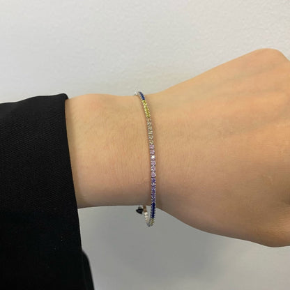 [baslovejewels]Radiant Shinning Princess Cut Tennis Bracelet