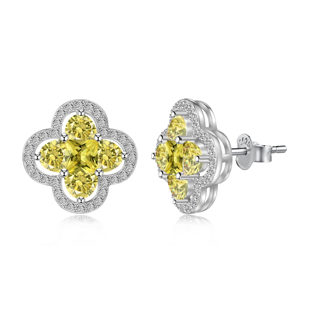 [baslovejewels]Lucky Four-Leaf Clover Exquisite Earrings