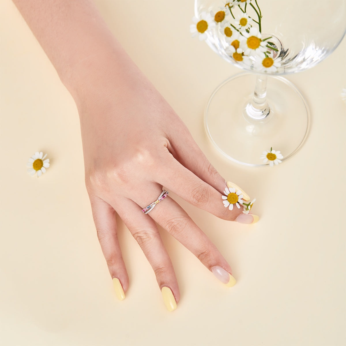 [baslovejewels]Energetic Elegant Radiant Cut Party Ring