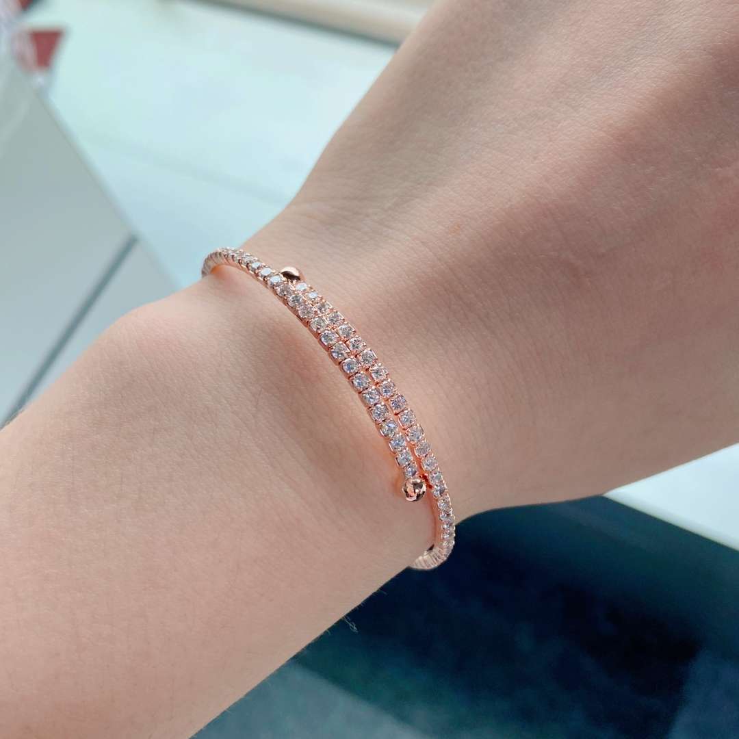 [baslovejewels]Row of Diamonds Round Fashion Bracelet