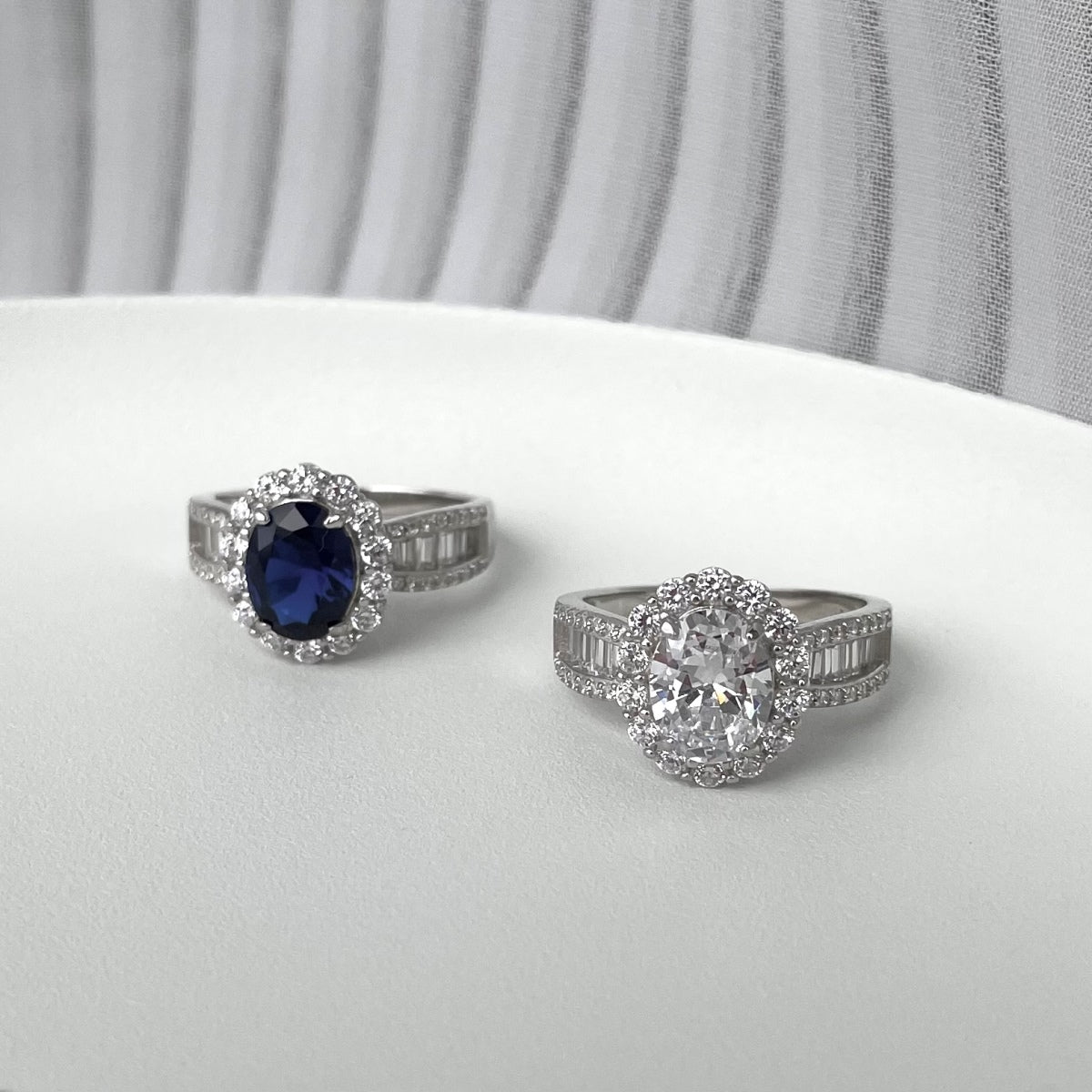 [baslovejewels]1.5 Carat Dazzling Charming Oval Cut Banquet Ring