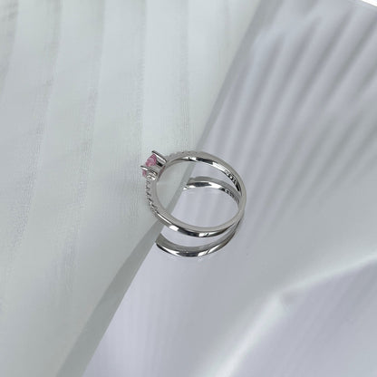 [baslovejewels]0.5 Carat CaratEternity Charming Heart Shape Lover Ring