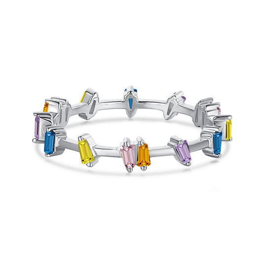 [baslovejewels]Unique Trapezoid Cut Daily Ring