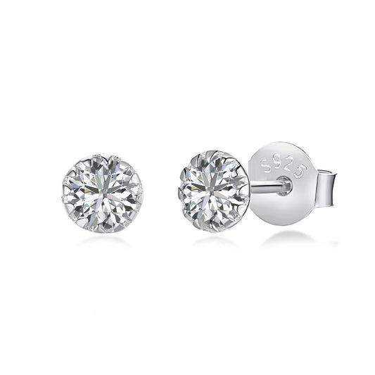 [baslovejewels]Sparkling Colorful Round Shape Earrings
