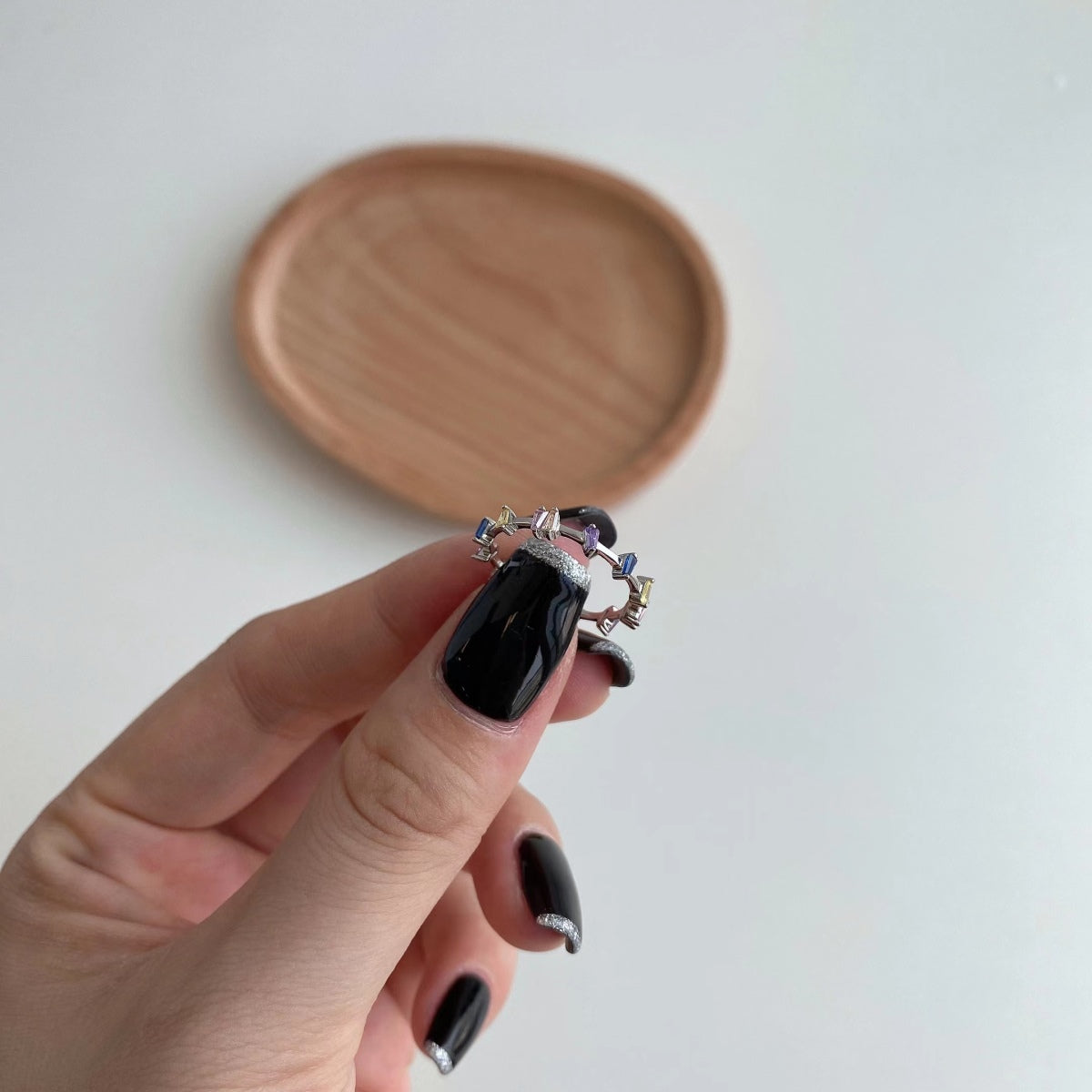 [baslovejewels]Unique Trapezoid Cut Daily Ring