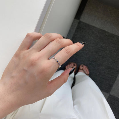 [baslovejewels]Unique Trapezoid Cut Daily Ring