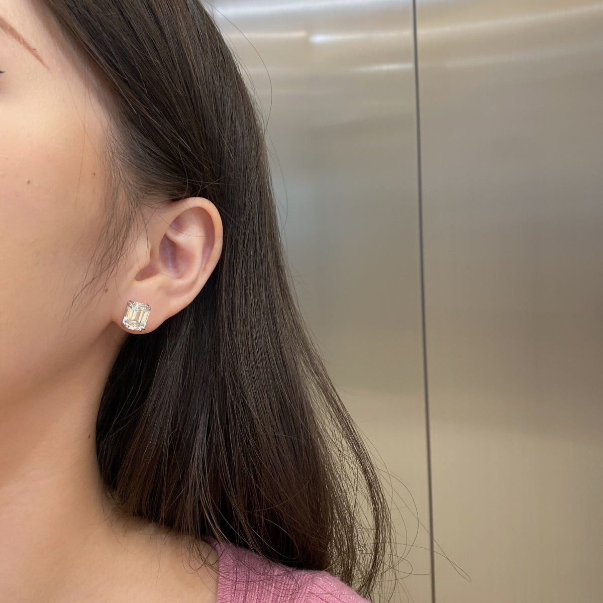 [baslovejewels]Dazzling Square Shape Earrings