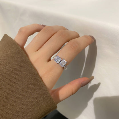 [baslovejewels]2.0 Carat Scintillating Ornate Radiant Cut Party Ring