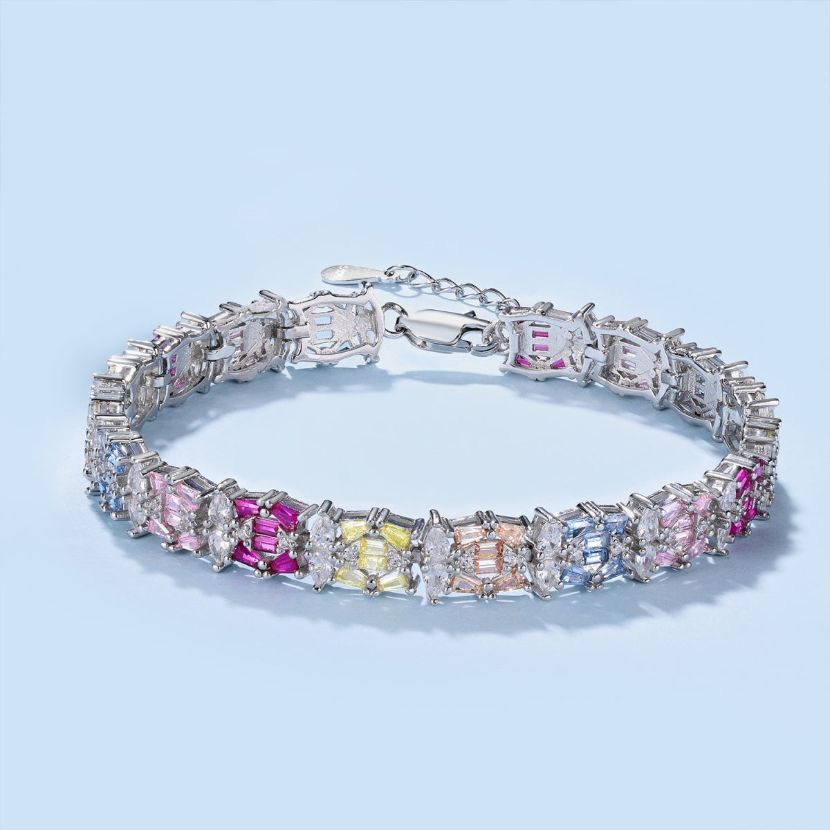 [baslovejewels]Delicate Colorful Multi Cut Party Bracelet