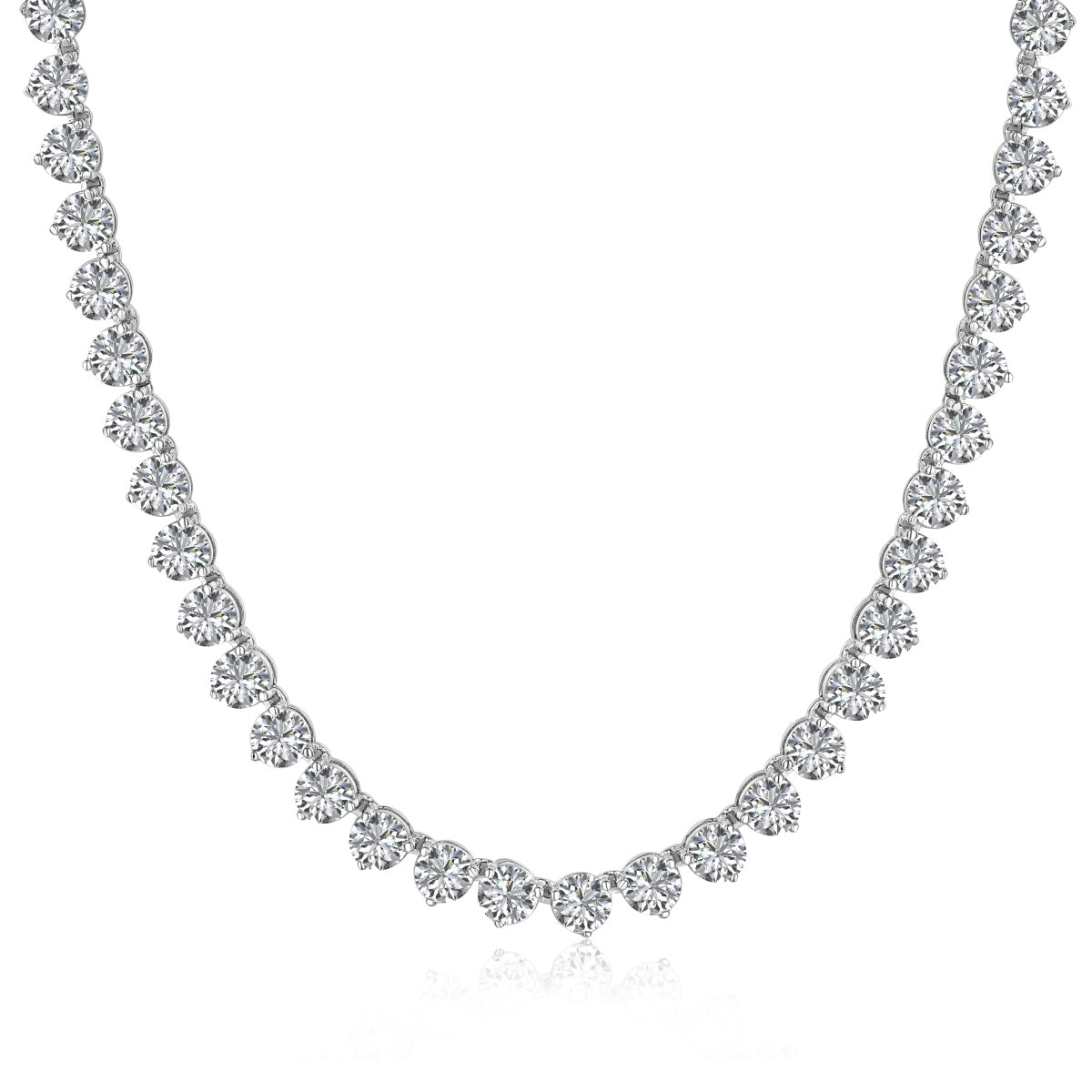 [baslovejewels]Ornate Heart Cut Tennis Necklace