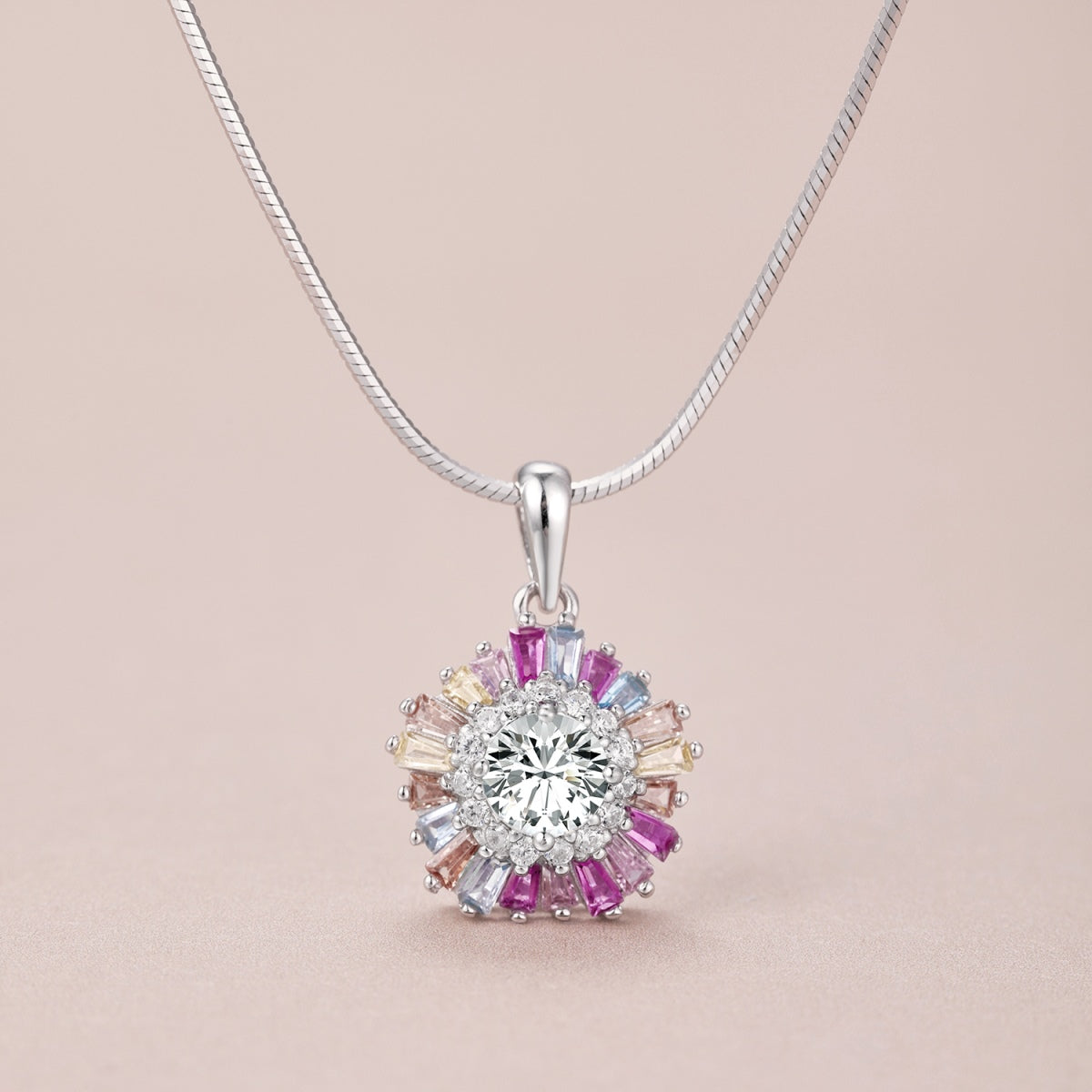 [baslovejewels]Charming Flower Colorful Necklace