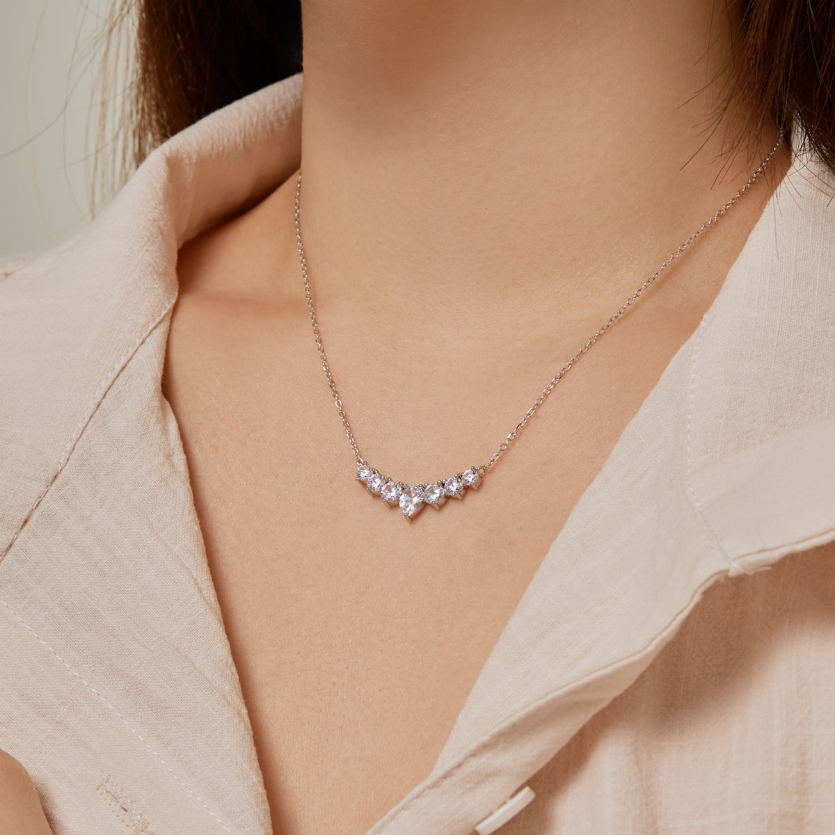 [baslovejewels]Dainty Colorful Heart Necklace